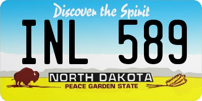 ND license plate INL589