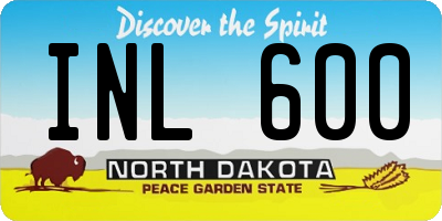 ND license plate INL600