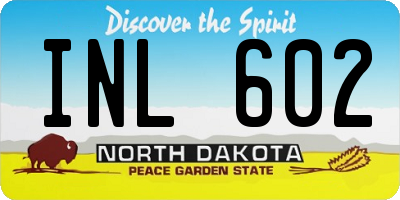 ND license plate INL602