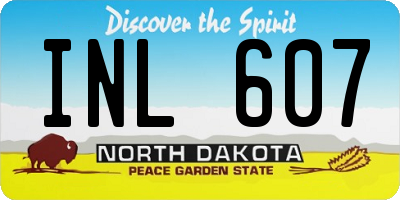 ND license plate INL607