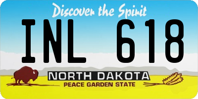 ND license plate INL618