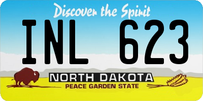 ND license plate INL623