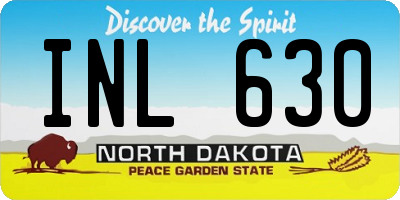 ND license plate INL630