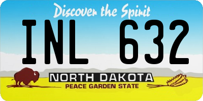 ND license plate INL632