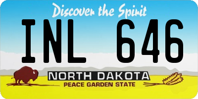 ND license plate INL646