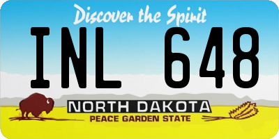 ND license plate INL648