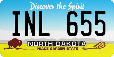 ND license plate INL655
