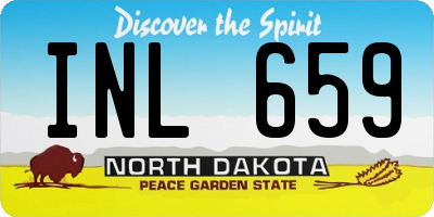 ND license plate INL659