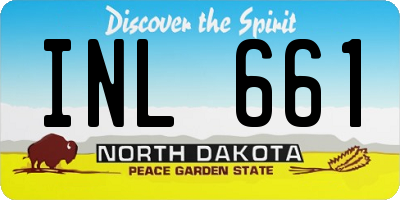 ND license plate INL661