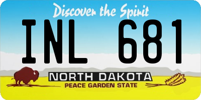 ND license plate INL681