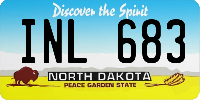 ND license plate INL683