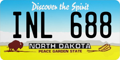 ND license plate INL688