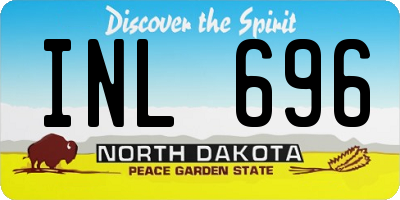 ND license plate INL696