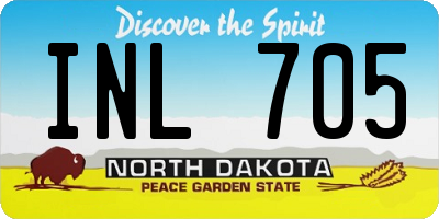 ND license plate INL705