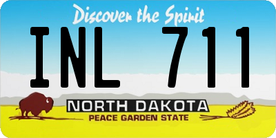 ND license plate INL711