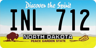 ND license plate INL712