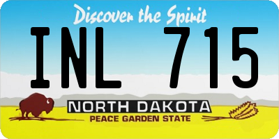 ND license plate INL715