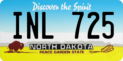 ND license plate INL725