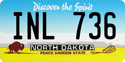 ND license plate INL736