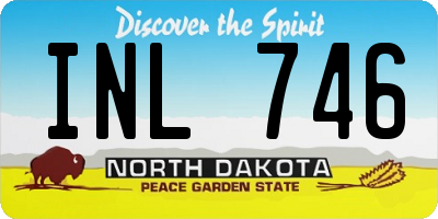 ND license plate INL746
