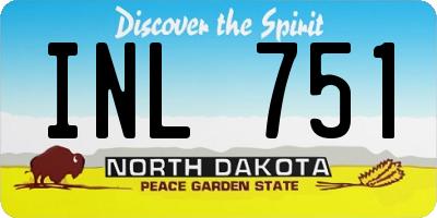 ND license plate INL751