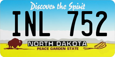 ND license plate INL752