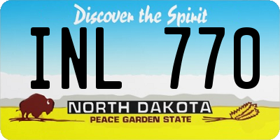 ND license plate INL770