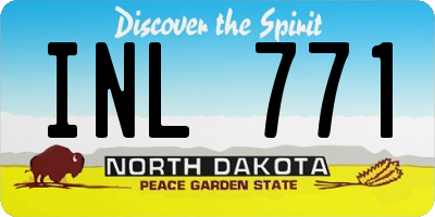 ND license plate INL771