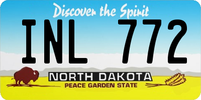 ND license plate INL772