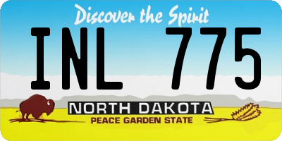 ND license plate INL775