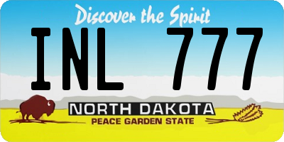ND license plate INL777