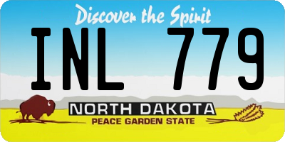 ND license plate INL779