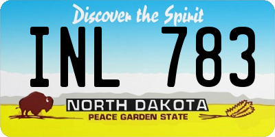 ND license plate INL783
