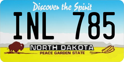 ND license plate INL785