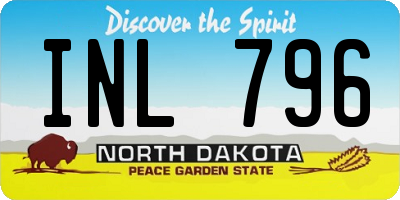 ND license plate INL796