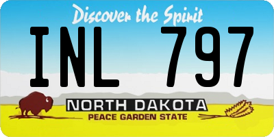 ND license plate INL797