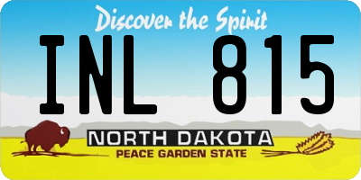 ND license plate INL815