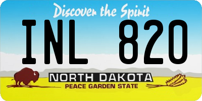 ND license plate INL820
