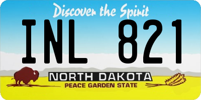ND license plate INL821