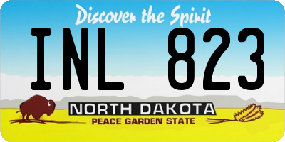 ND license plate INL823