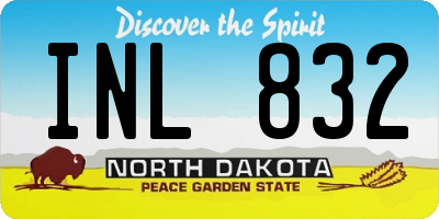 ND license plate INL832