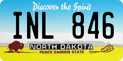 ND license plate INL846