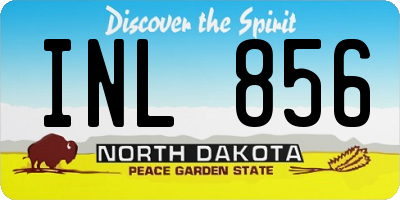 ND license plate INL856