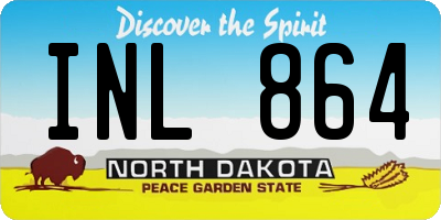 ND license plate INL864