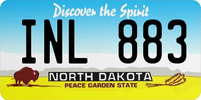 ND license plate INL883