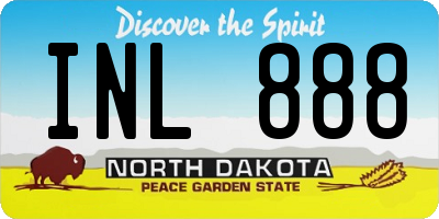 ND license plate INL888