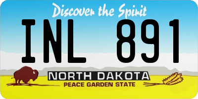 ND license plate INL891