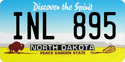 ND license plate INL895