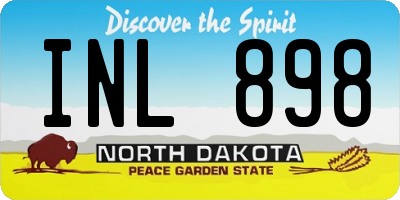 ND license plate INL898