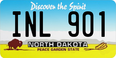 ND license plate INL901